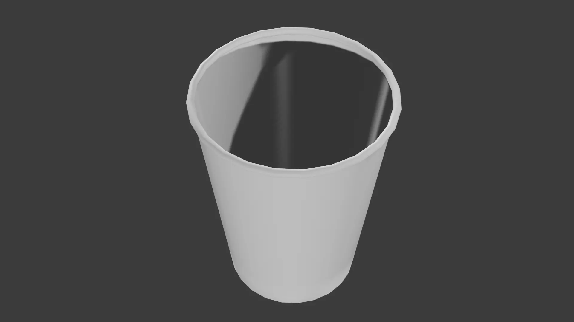 3D Paper Cup Model  Low Poly Disposable Coffee Cup Low-poly 3D model_1