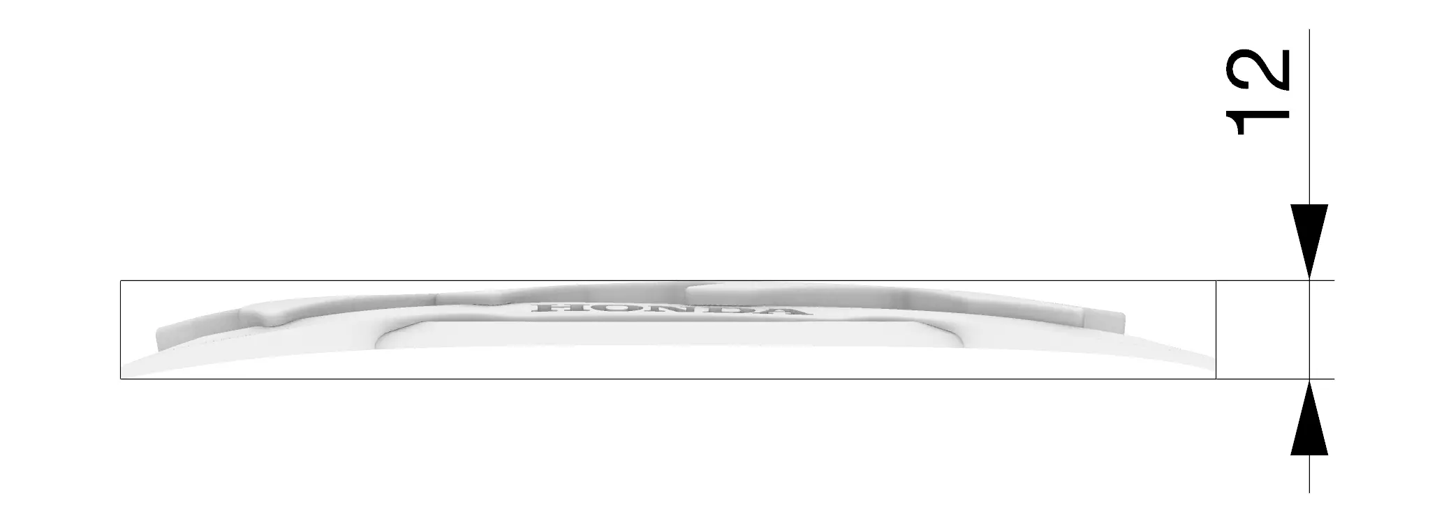 Honda VRX gas tank emblem 3D print model_3