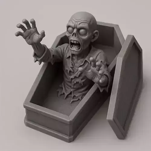 Zombie Coffin Trinket Box