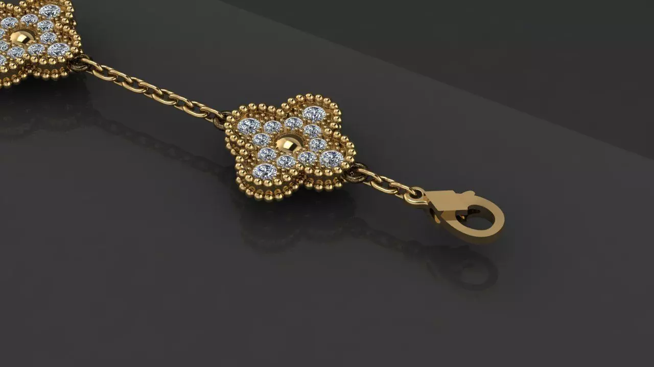 Bracelet Van Cleef  3D print model_7