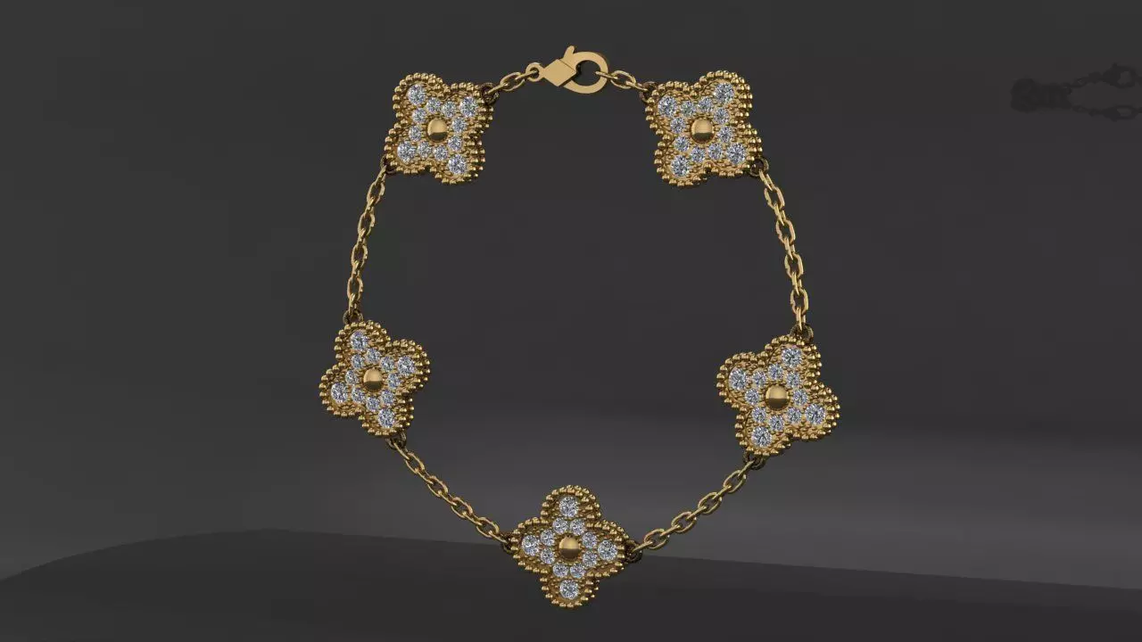 Bracelet Van Cleef  3D print model_2