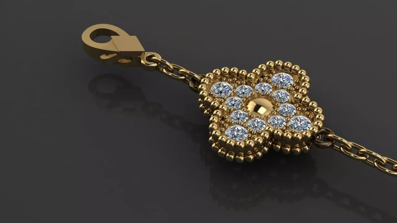 Bracelet Van Cleef  3D print model_9