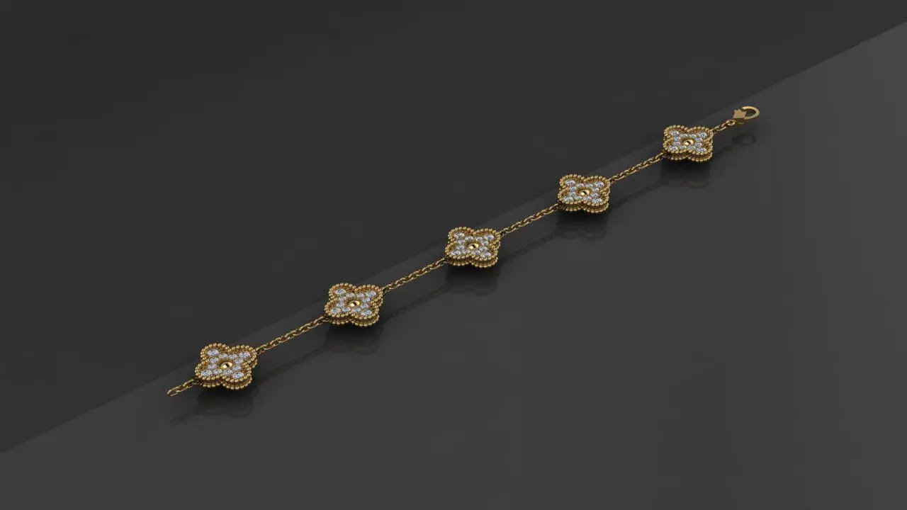 Bracelet Van Cleef  3D print model_8