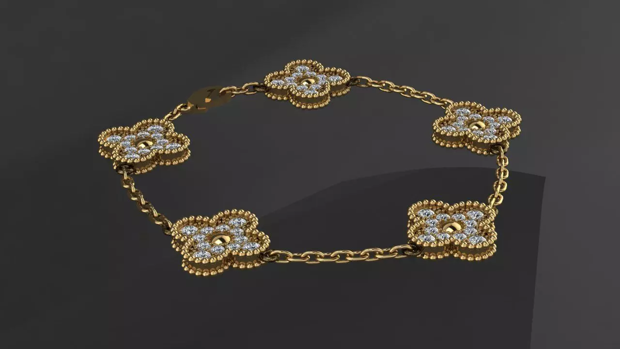 Bracelet Van Cleef  3D print model_1