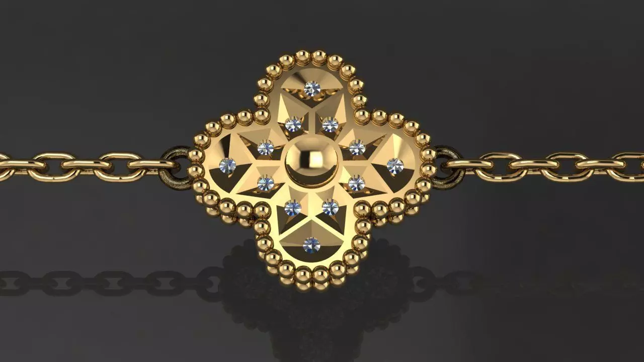 Bracelet Van Cleef  3D print model_6