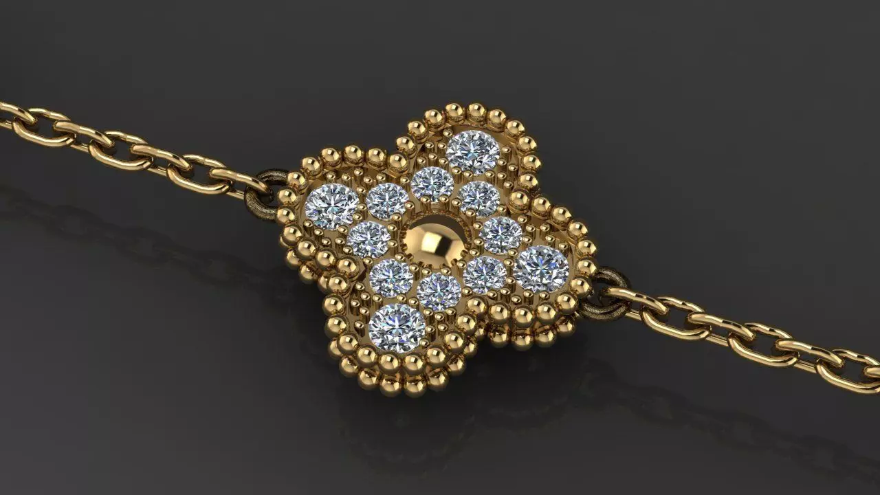 Bracelet Van Cleef  3D print model_4