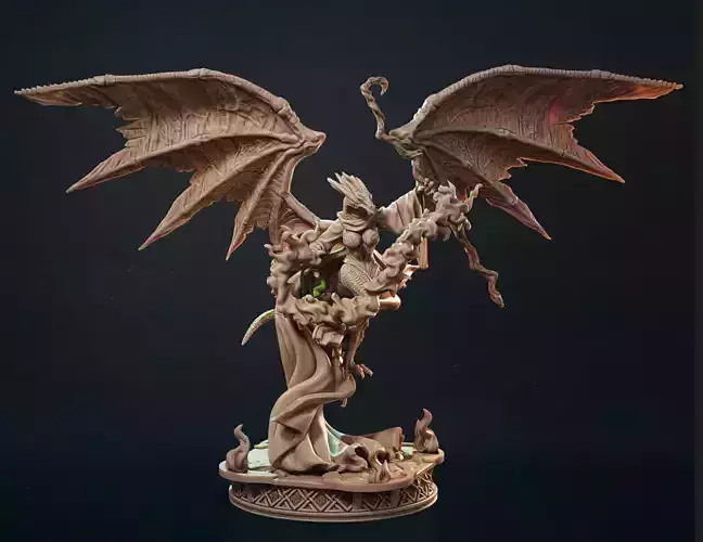 Dragonborn Sorceress 3D Model 3D print model Dragonborn Sorceress 3D Model 3D print model