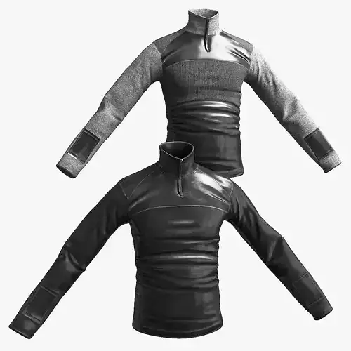 Sweatshirt 2 colors Low-poly 3D model