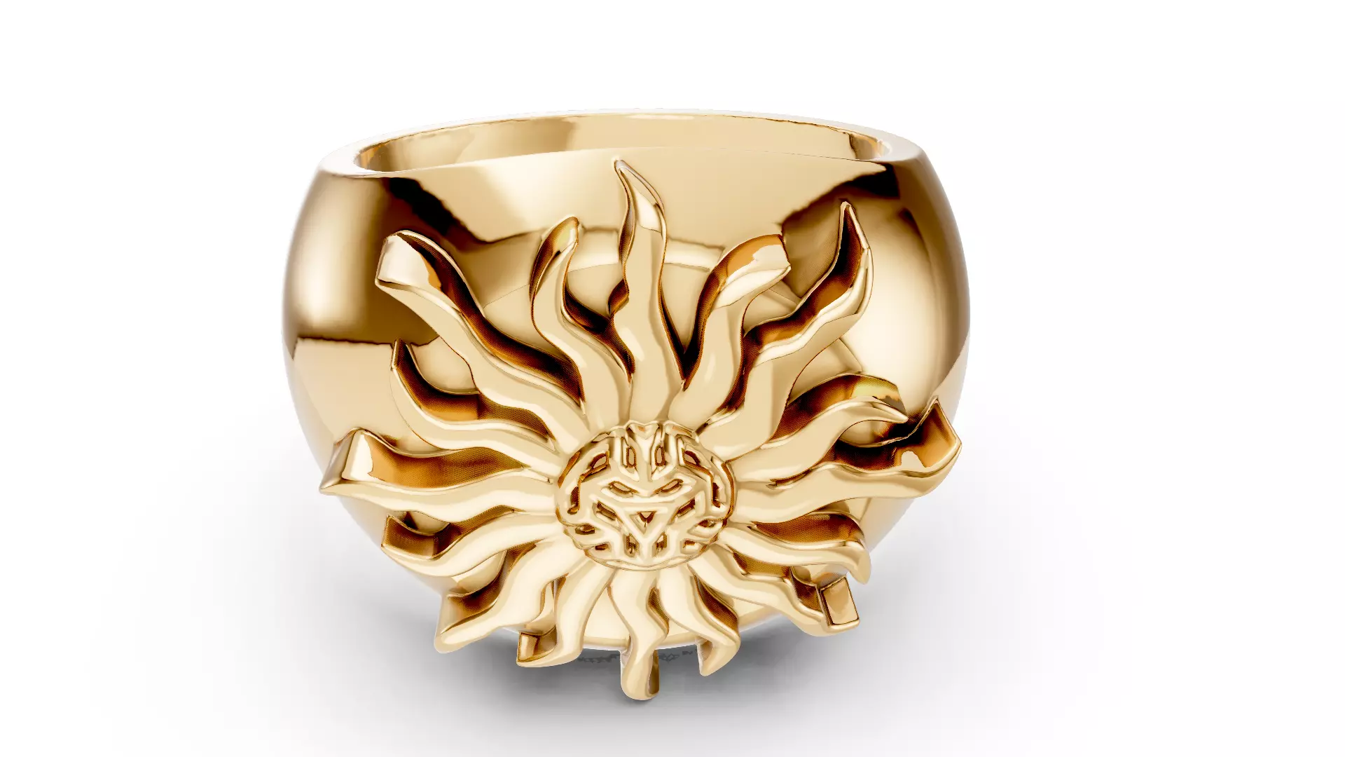 Sunrays Pendant and Ring Set 3D print model_18