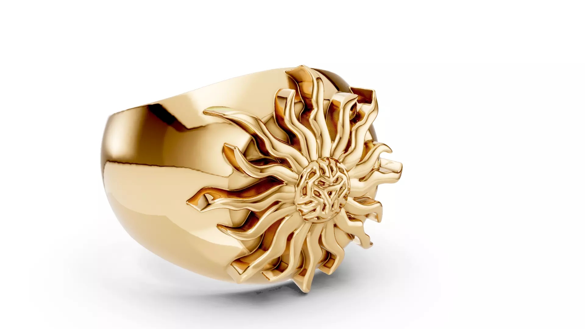 Sunrays Pendant and Ring Set 3D print model_19