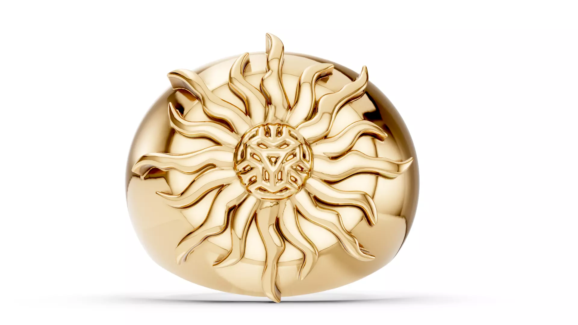 Sunrays Pendant and Ring Set 3D print model_14