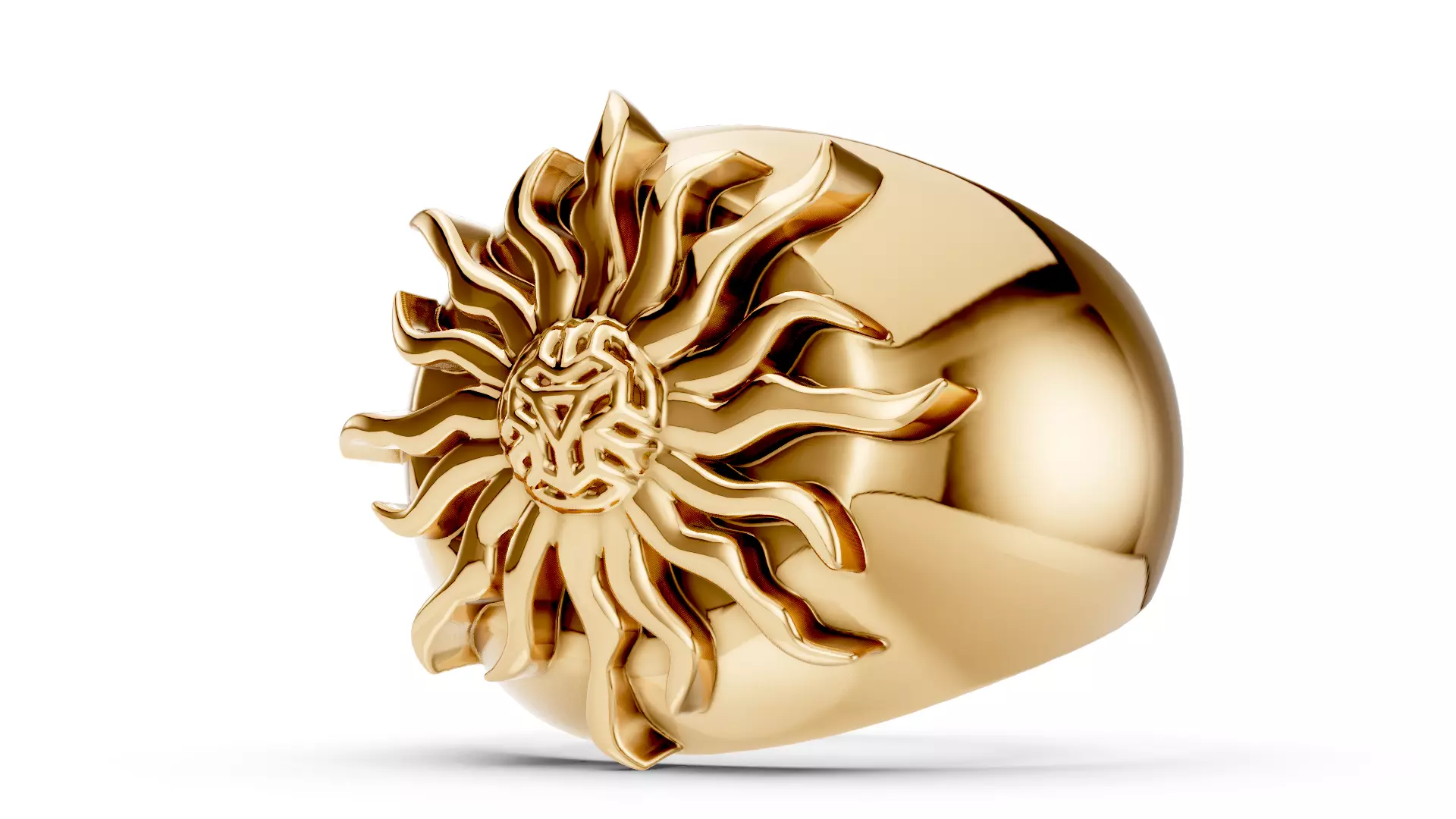 Sunrays Pendant and Ring Set 3D print model_15