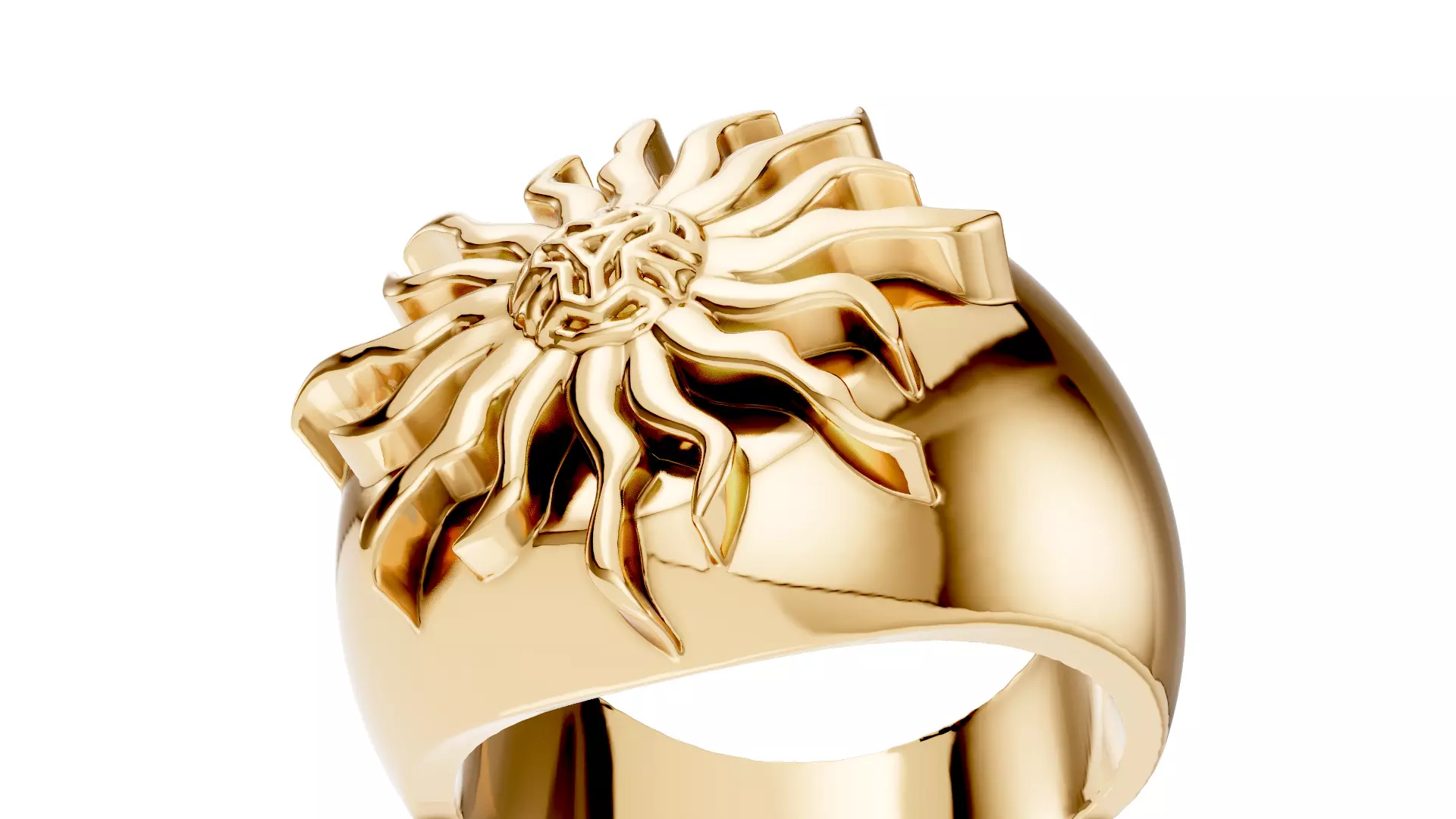 Sunrays Pendant and Ring Set 3D print model_17