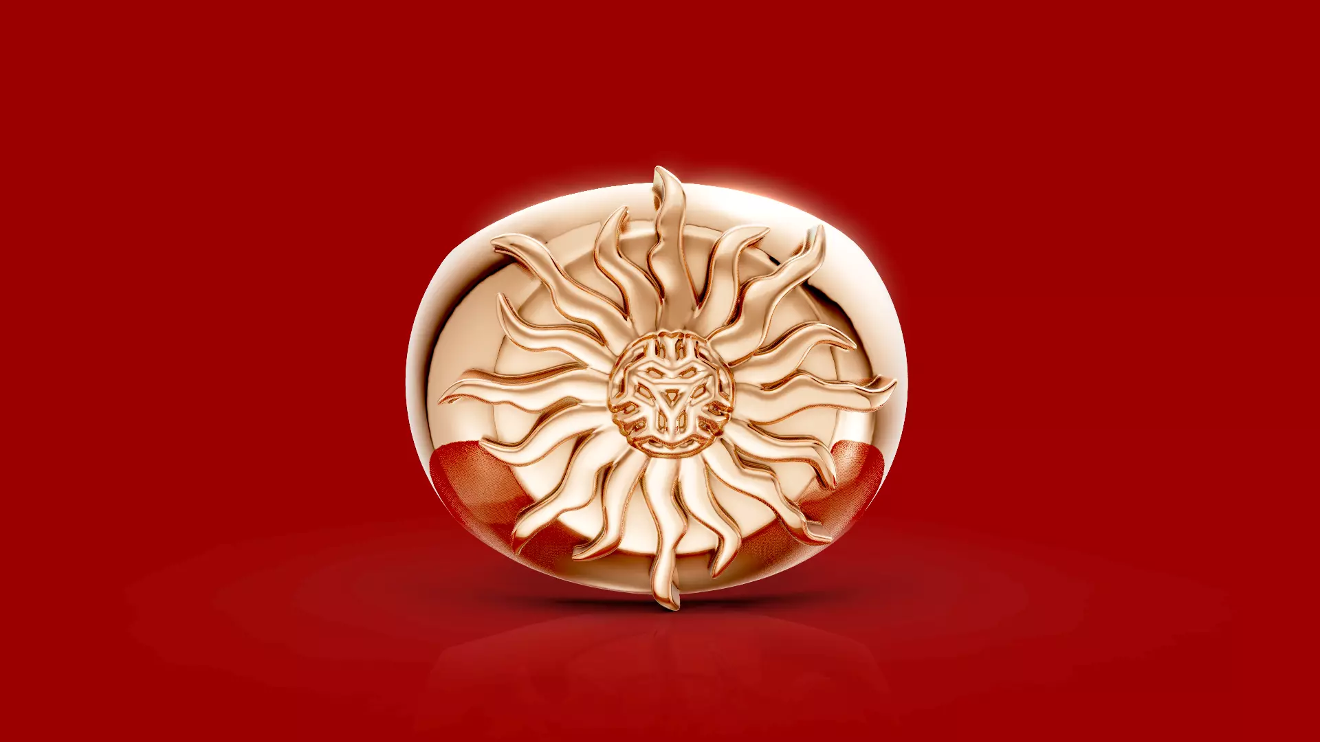 Sunrays Pendant and Ring Set 3D print model_16