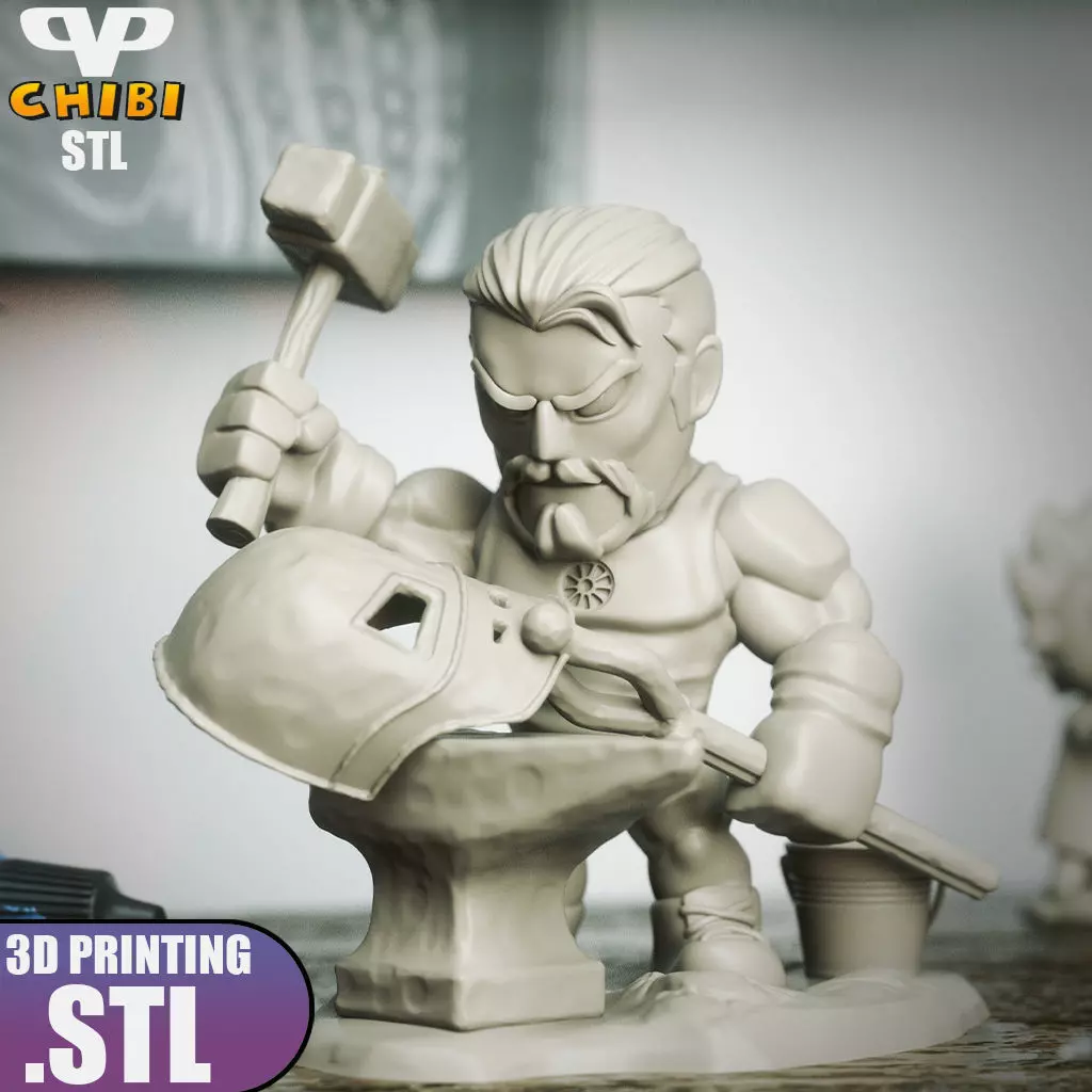 Tony Stark Chibi STL for 3D Printing ChibiSTL 3DXM 3D print model_3