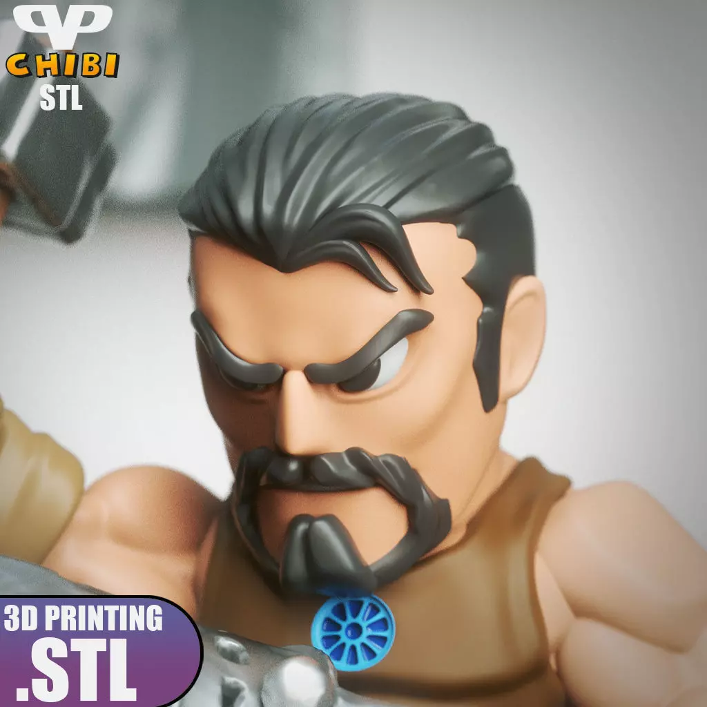 Tony Stark Chibi STL for 3D Printing ChibiSTL 3DXM 3D print model_1