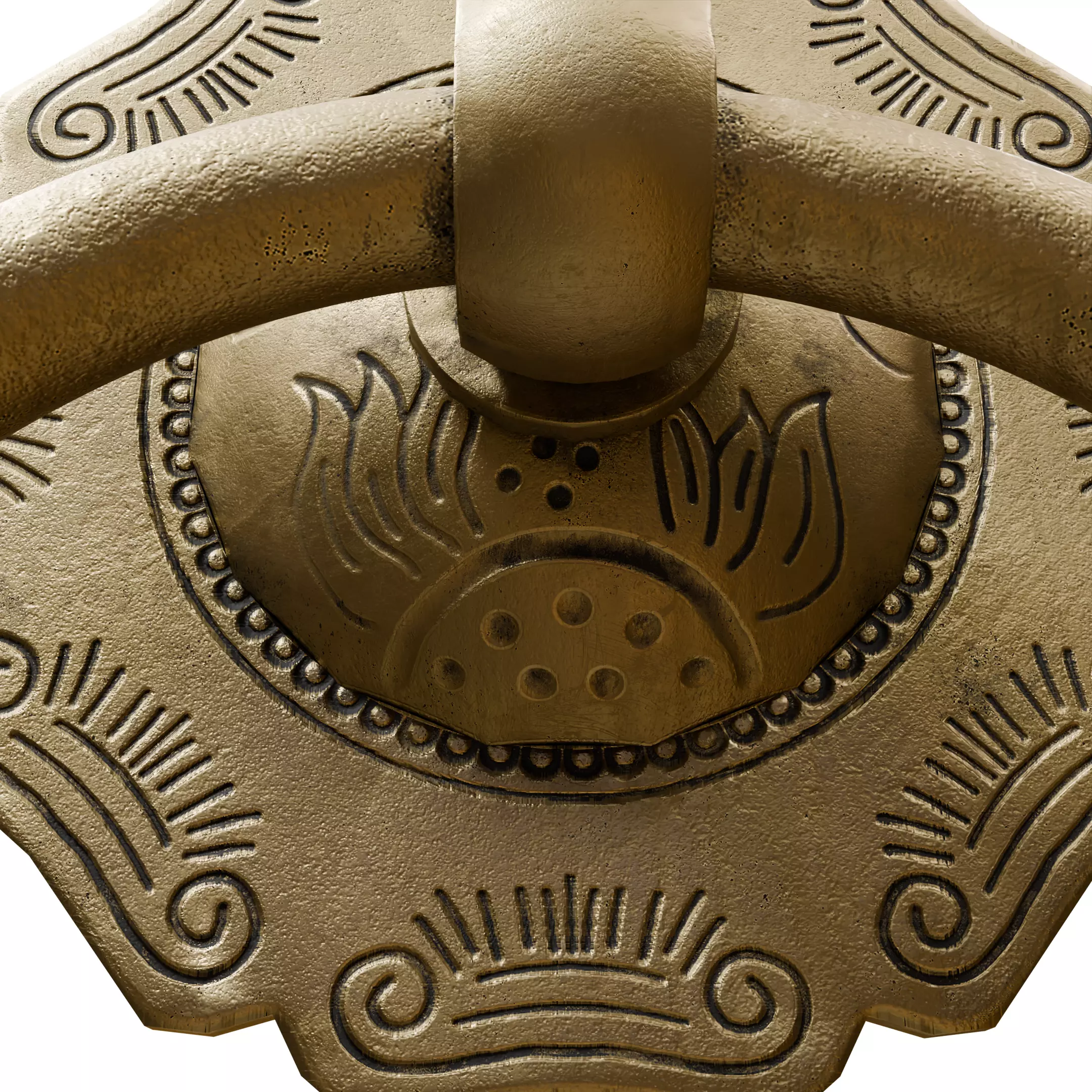 Chinese Style Ornamental Door Knocker 6 - Low Poly PBR Model Low-poly 3D model_15