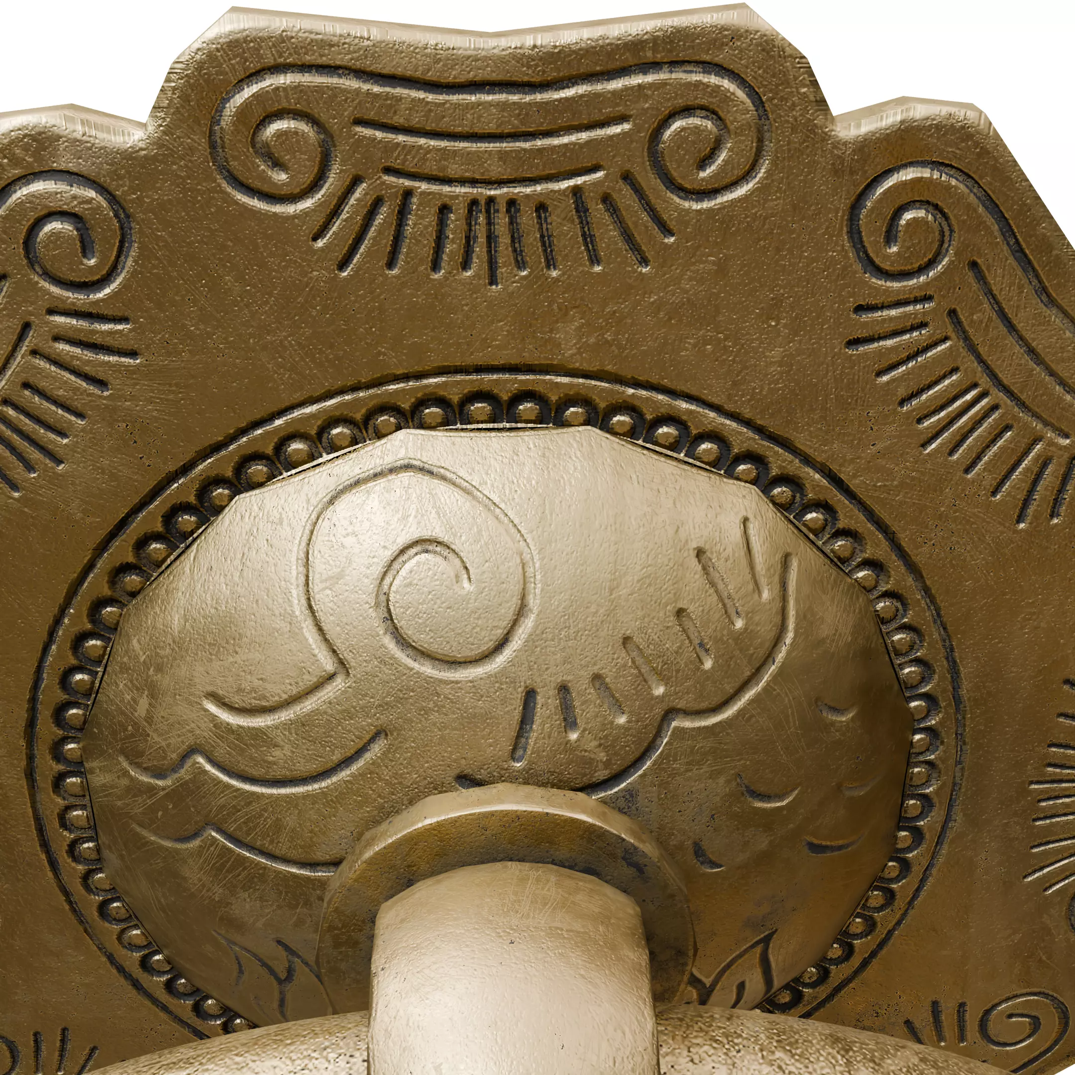 Chinese Style Ornamental Door Knocker 6 - Low Poly PBR Model Low-poly 3D model_14