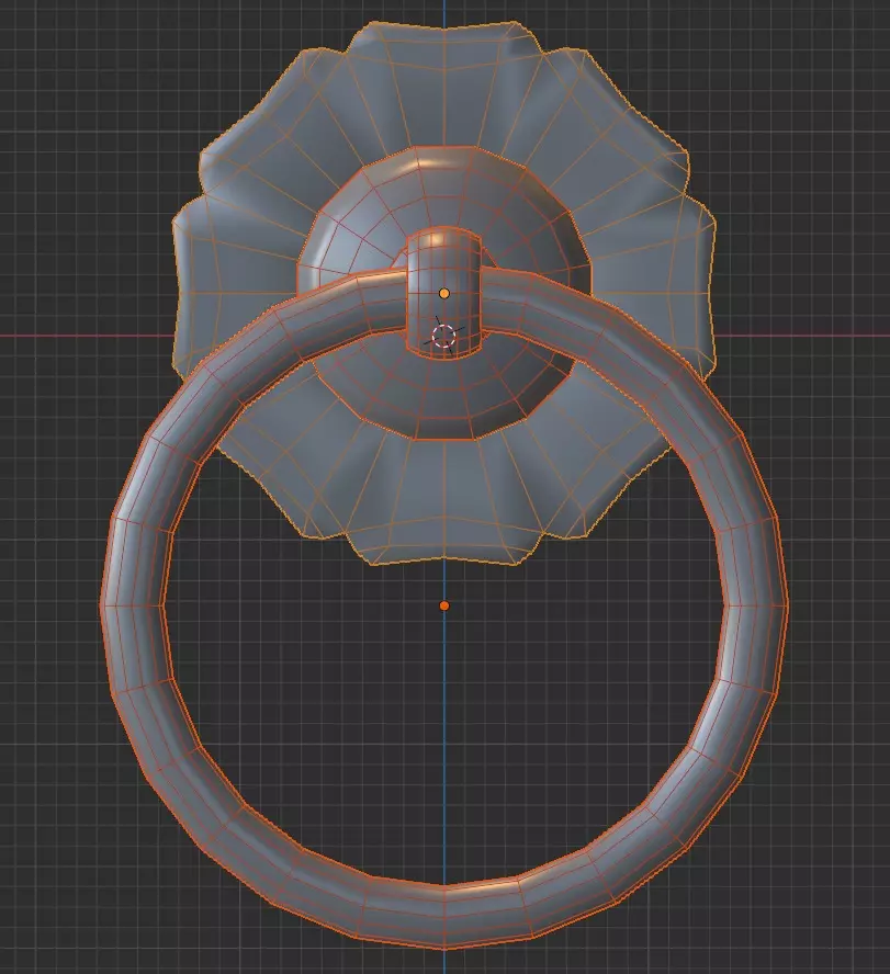 Chinese Style Ornamental Door Knocker 6 - Low Poly PBR Model Low-poly 3D model_19