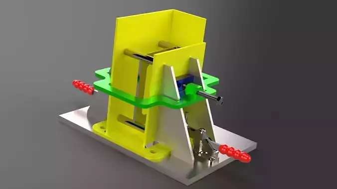 ndustrial Fixture   Precise CAD Model with Millimeter Dimensions