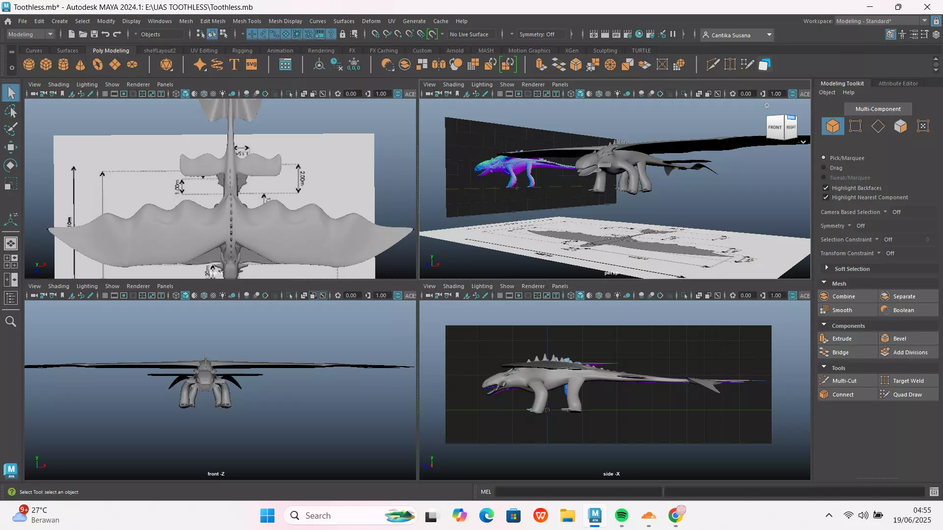 Toothless modeling 3D model_0