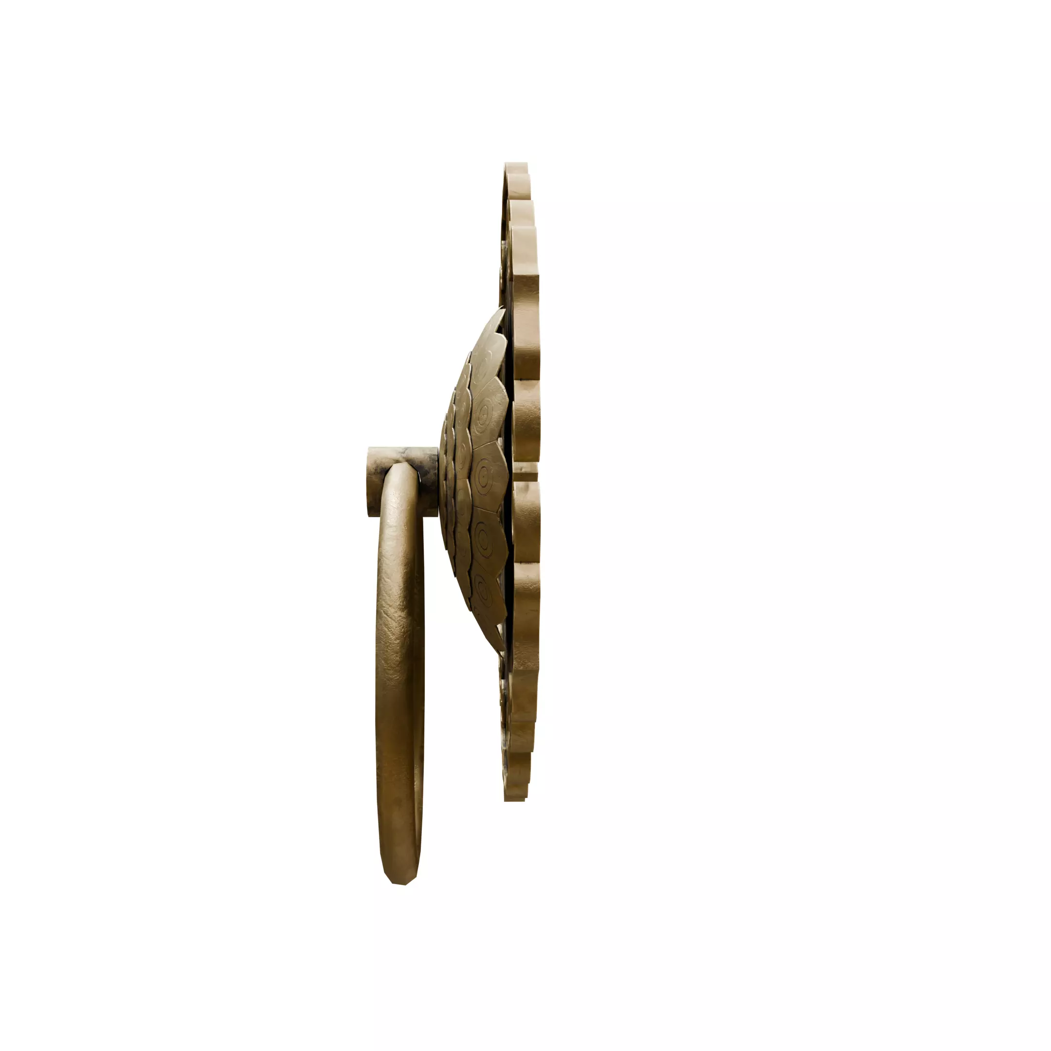 Chinese Style Ornamental Door Knocker 8 - Low Poly PBR Model Low-poly 3D model_8