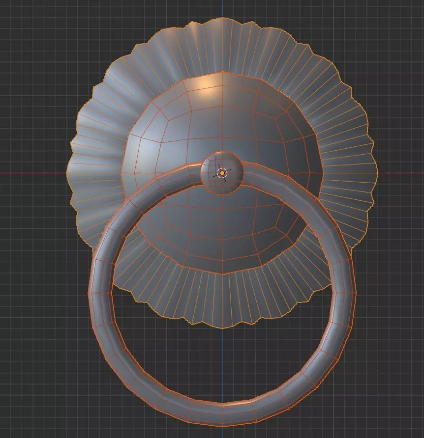 Chinese Style Ornamental Door Knocker 9 - Low Poly PBR Model Low-poly 3D model_19