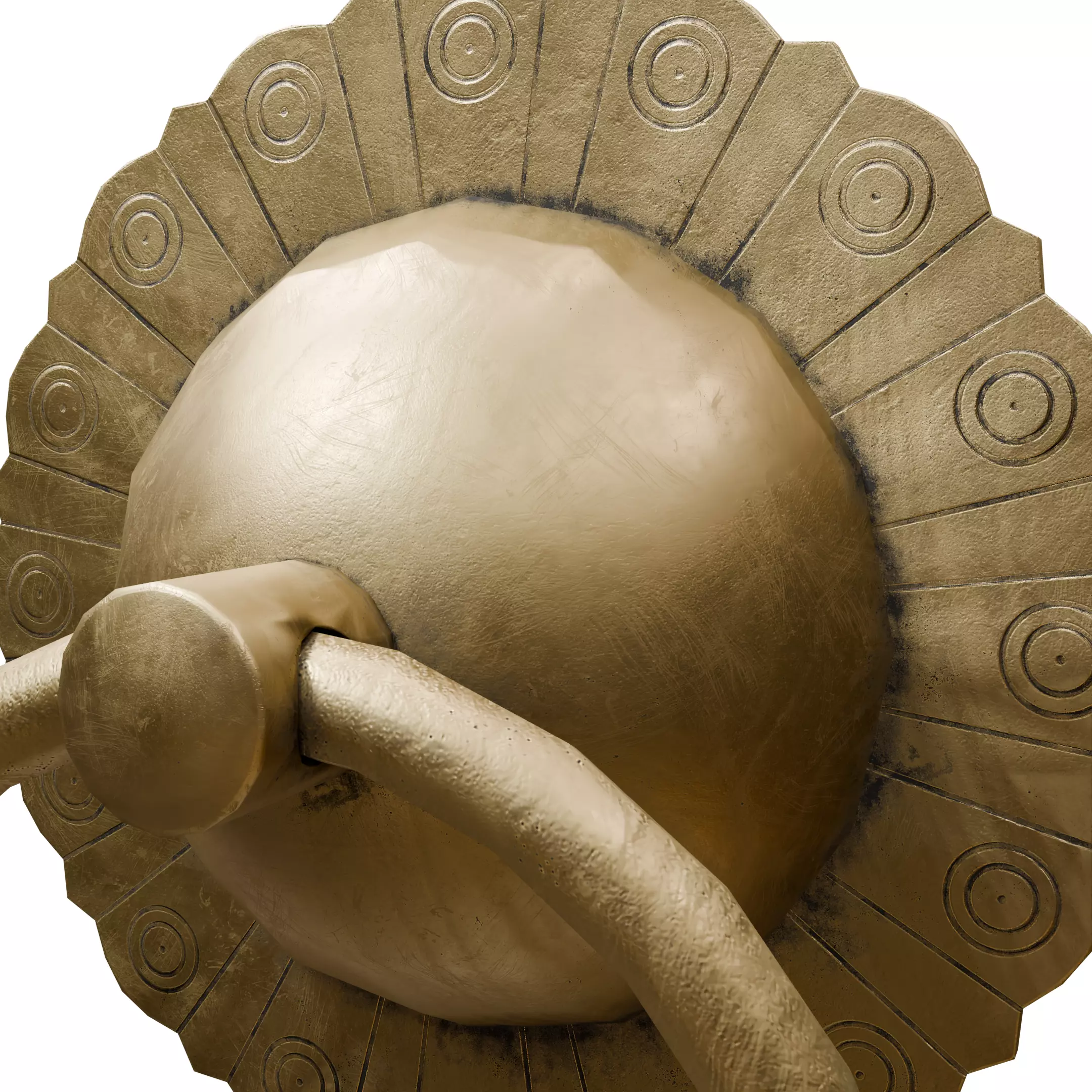 Chinese Style Ornamental Door Knocker 9 - Low Poly PBR Model Low-poly 3D model_17