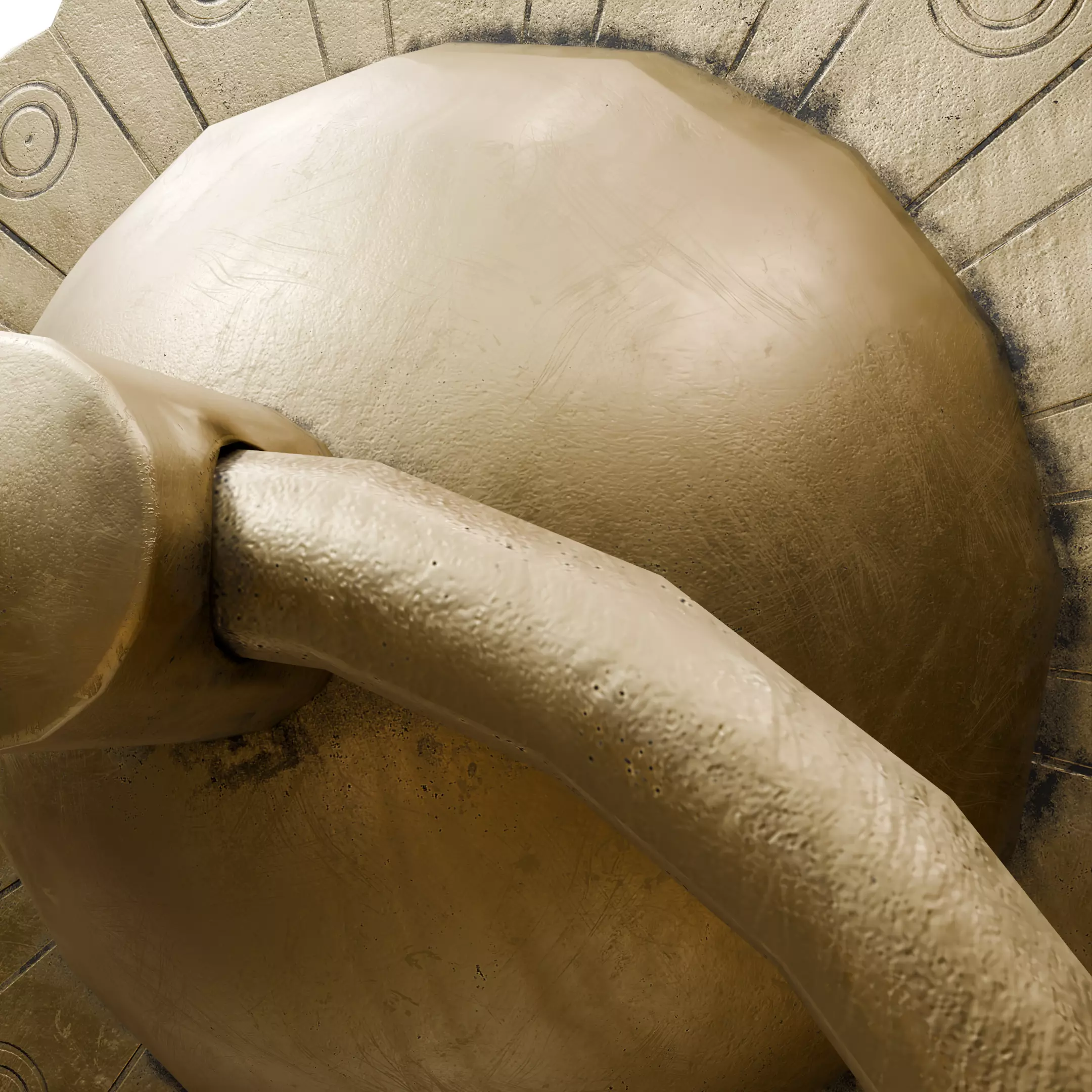 Chinese Style Ornamental Door Knocker 9 - Low Poly PBR Model Low-poly 3D model_13