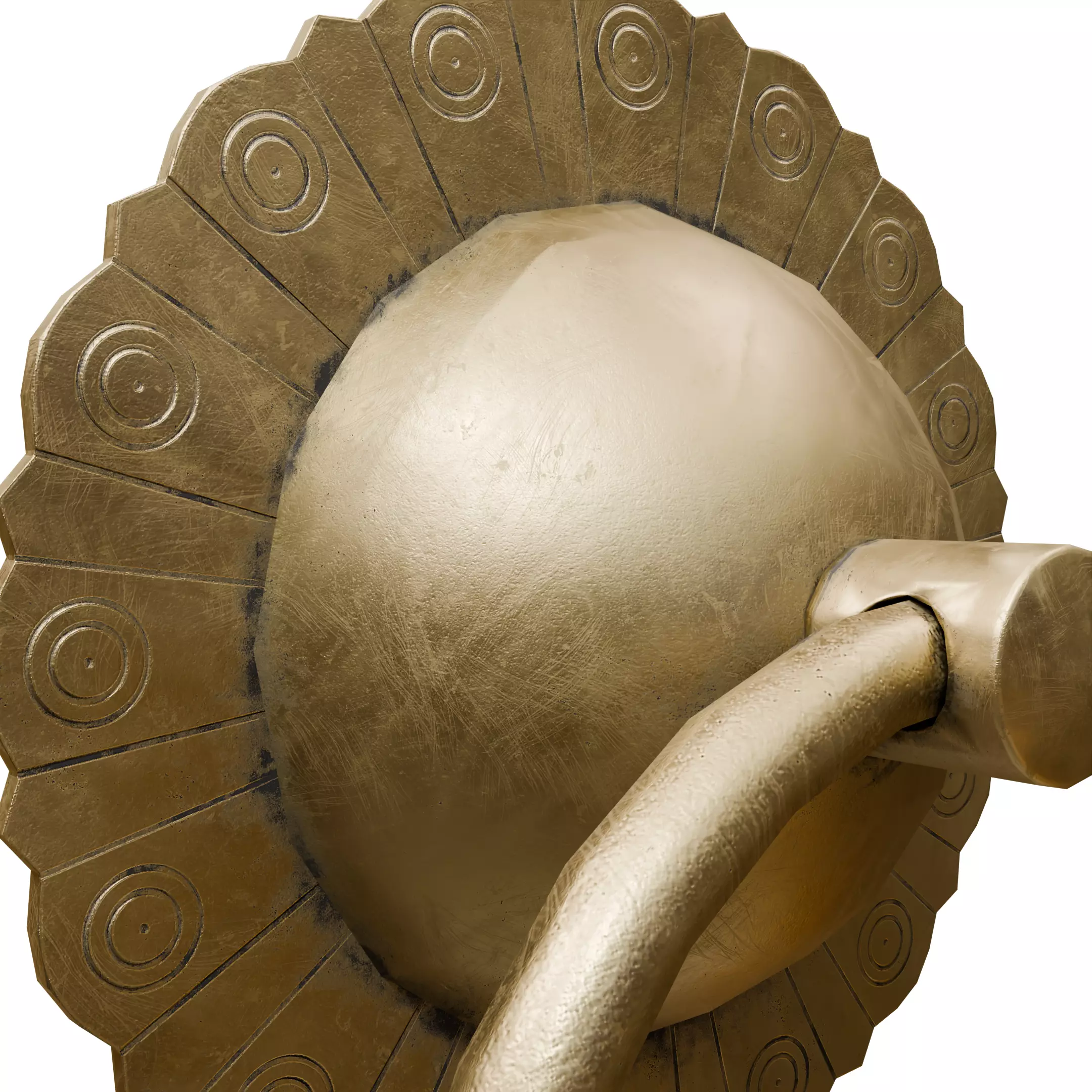 Chinese Style Ornamental Door Knocker 9 - Low Poly PBR Model Low-poly 3D model_16