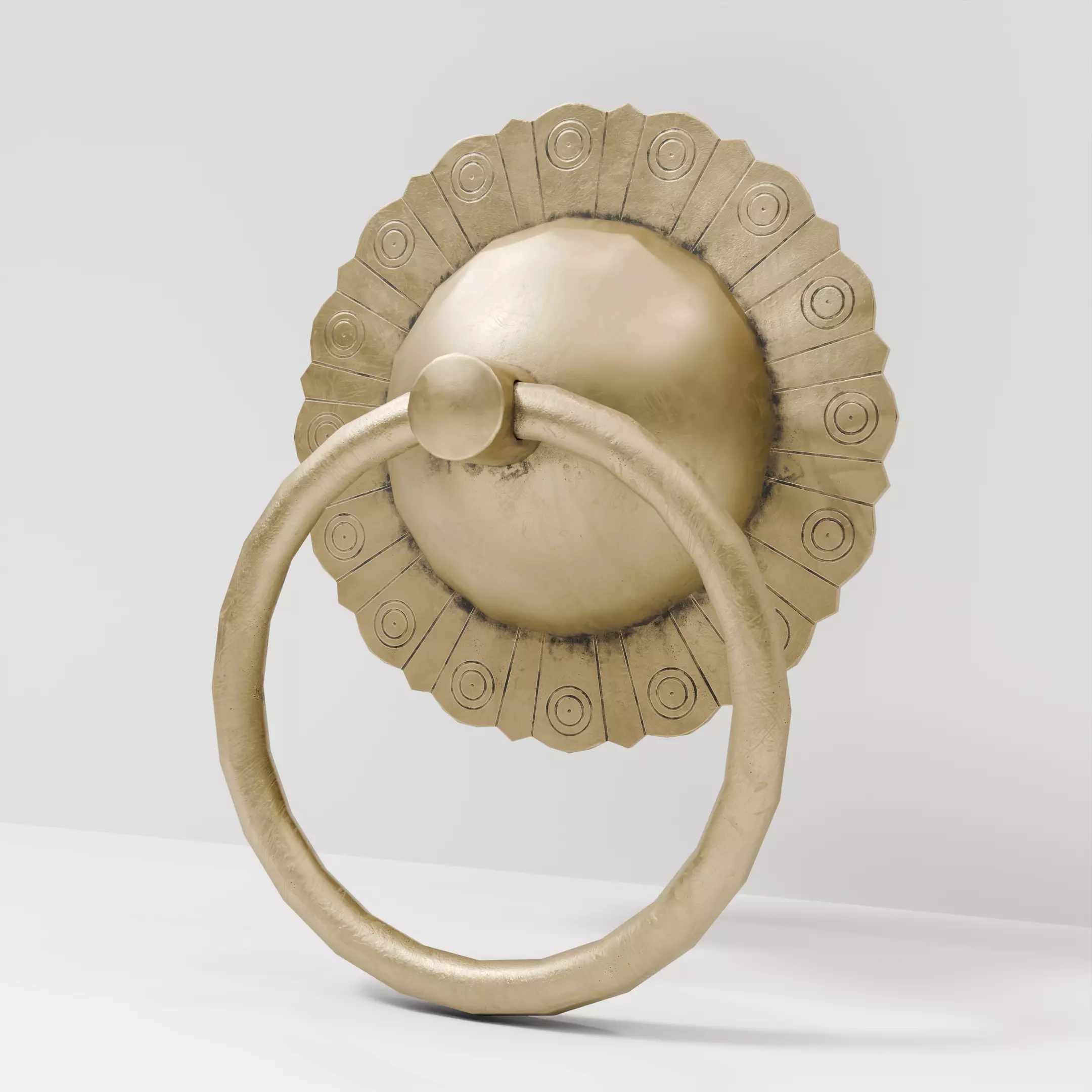 Chinese Style Ornamental Door Knocker 9 - Low Poly PBR Model Low-poly 3D model_5