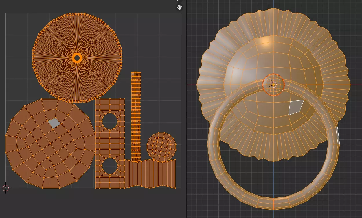 Chinese Style Ornamental Door Knocker 9 - Low Poly PBR Model Low-poly 3D model_21