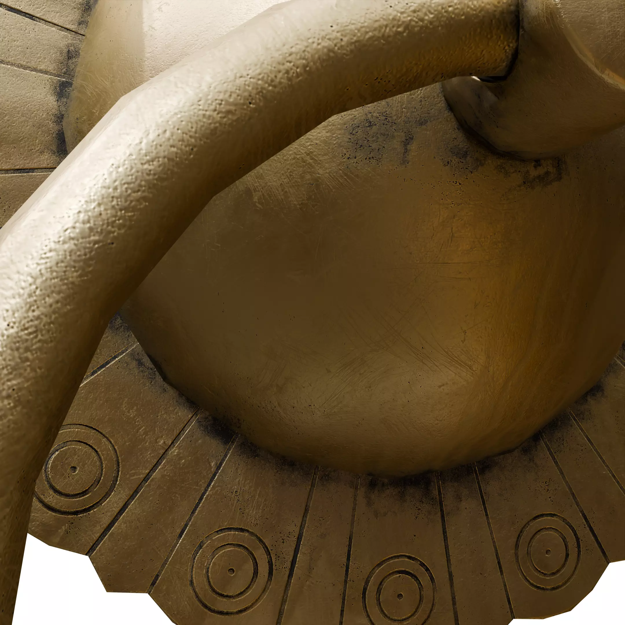 Chinese Style Ornamental Door Knocker 9 - Low Poly PBR Model Low-poly 3D model_12