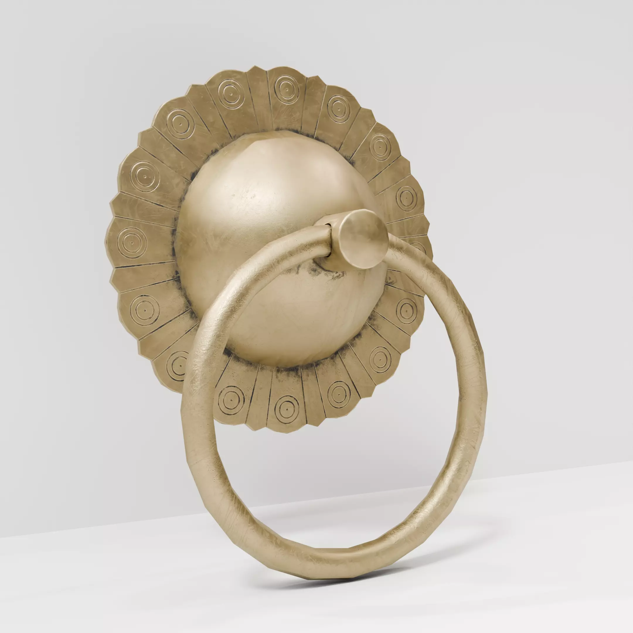 Chinese Style Ornamental Door Knocker 9 - Low Poly PBR Model Low-poly 3D model_6