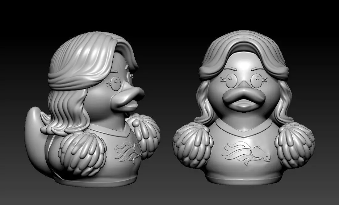 Rubber Duck - Denver Broncos Cheerleader - 3D print 3D print model_1