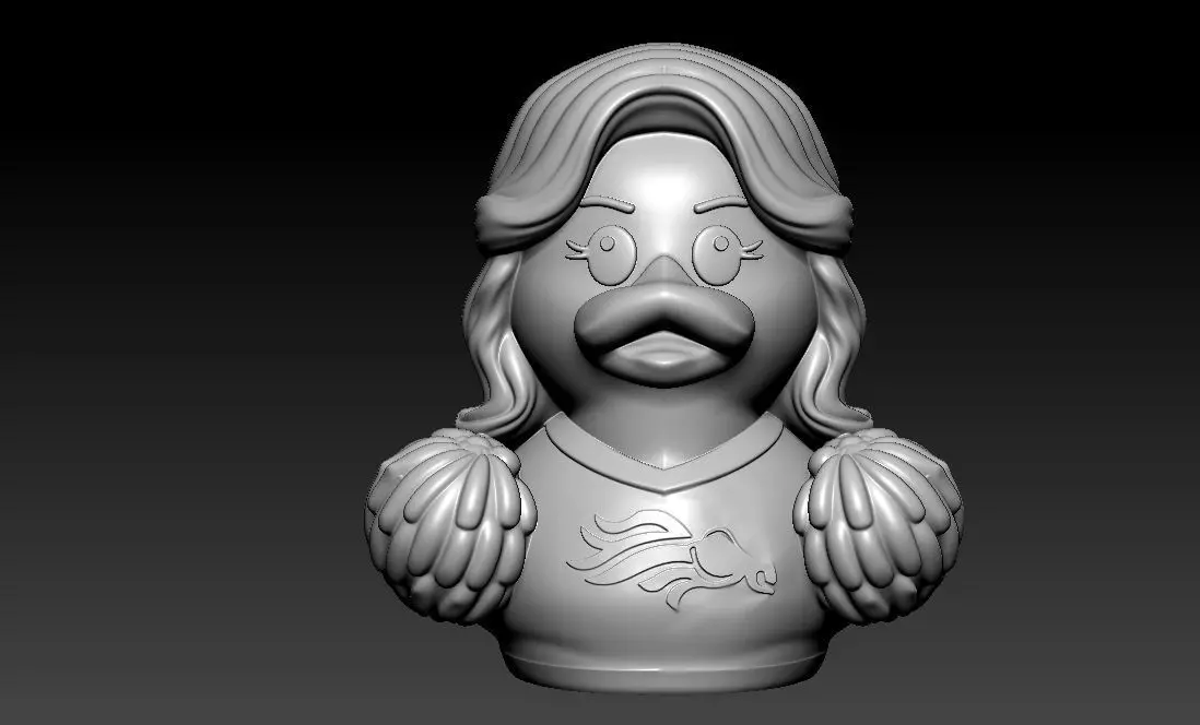 Rubber Duck - Denver Broncos Cheerleader - 3D print 3D print model_3