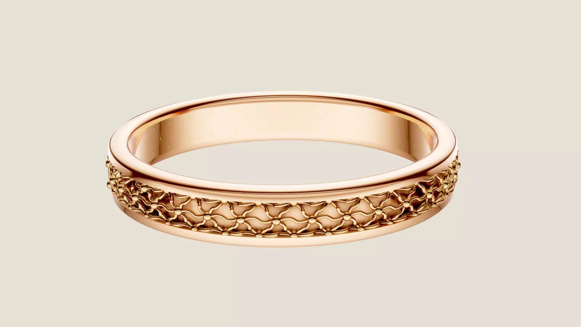 Twist Pattern ring 3D print model_0