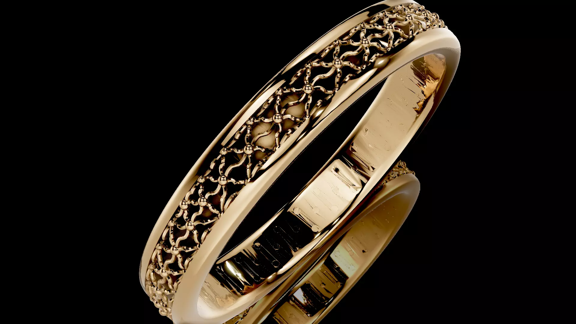 Twist Pattern ring 3D print model_2