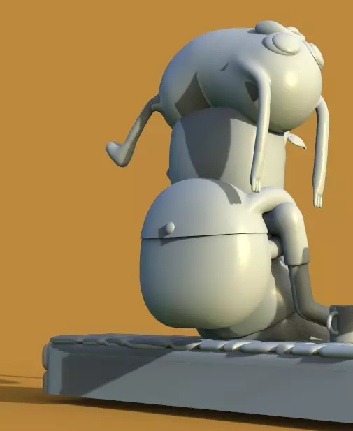 ADVENTURE TIME DIORAMA JAKE FINN ADN BMO-PARTS AND COMPLETE 3D print model_22