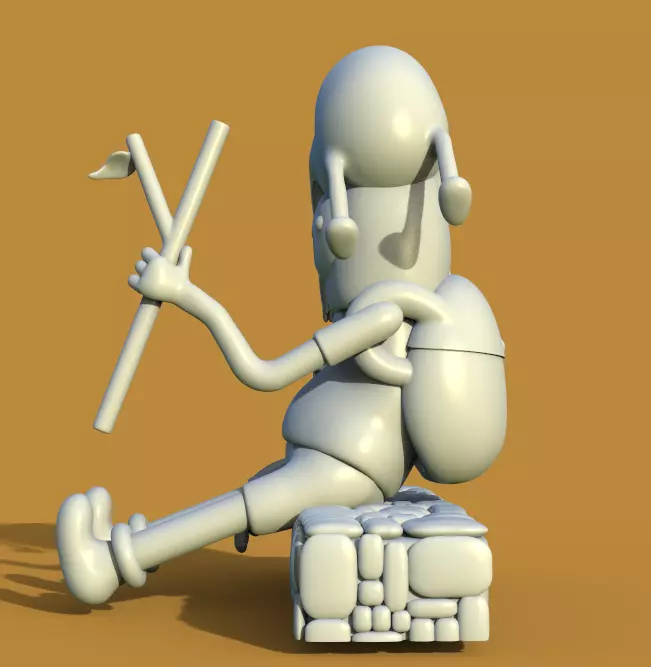 ADVENTURE TIME DIORAMA JAKE FINN ADN BMO-PARTS AND COMPLETE 3D print model_26