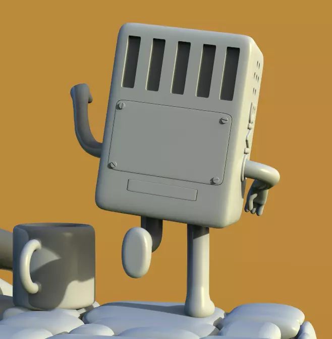 ADVENTURE TIME DIORAMA JAKE FINN ADN BMO-PARTS AND COMPLETE 3D print model_30