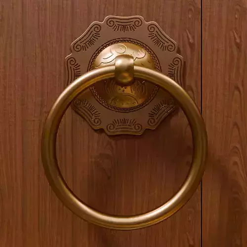 Chinese Style Vintage Door Knocker 6- High Poly 3D Model