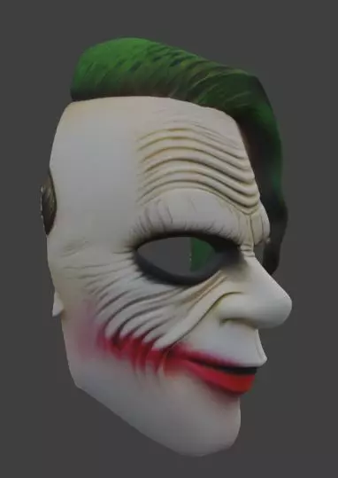 Joker Heath Ledger Dark Knight  Batman Cosplay Mask 3D print model_3
