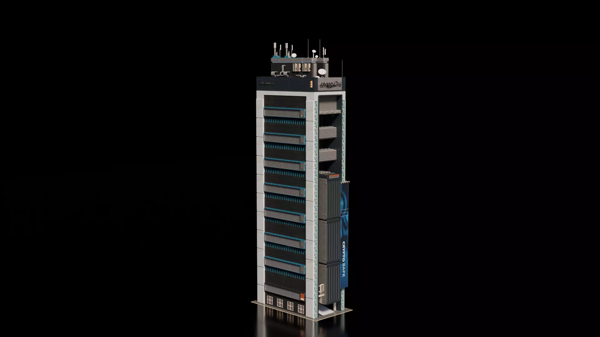 Cyberpunk building 5 3D model_1