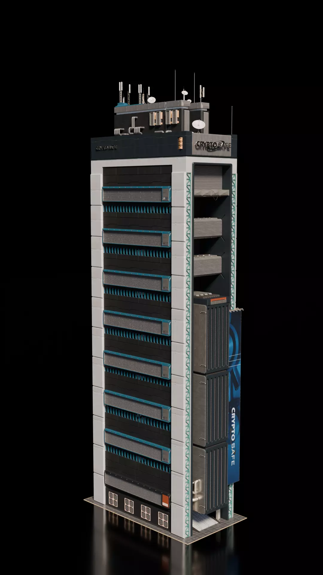 Cyberpunk building 5 3D model_3