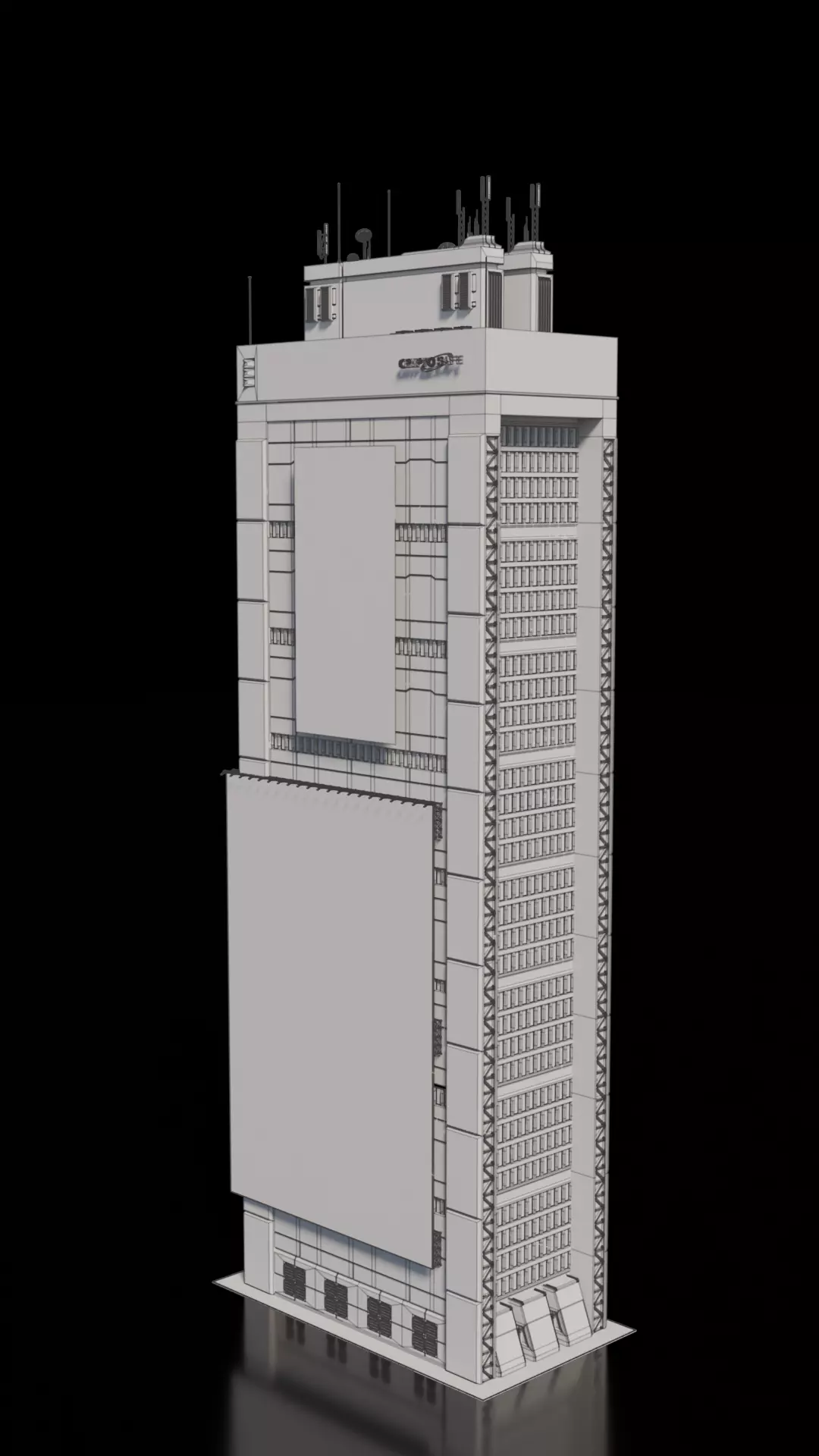 Cyberpunk building 5 3D model_4