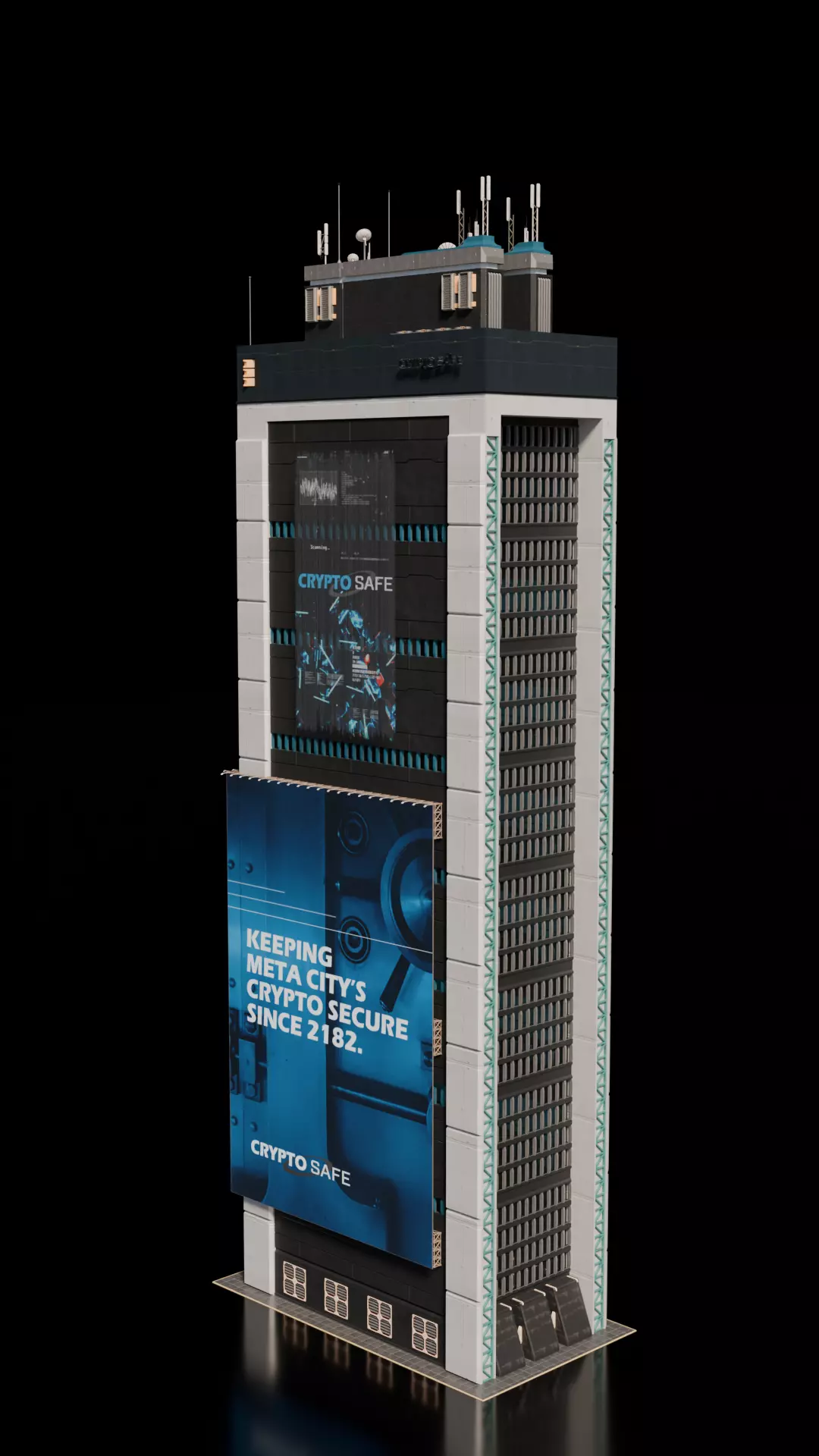 Cyberpunk building 5 3D model_2