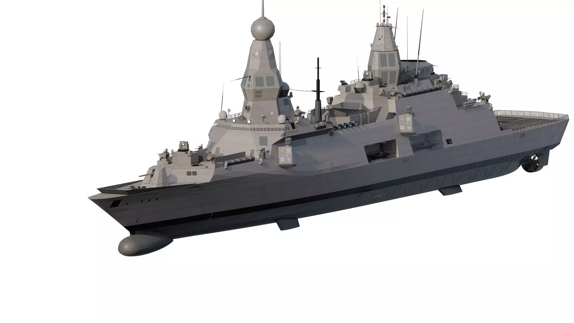 INDIAN NAVY MULTI ROLE DESTROYER 3D model_0