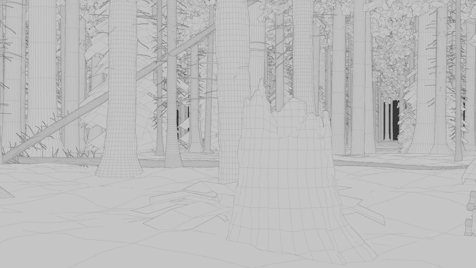 Tank in the Forest 3d Scene 3D model_10