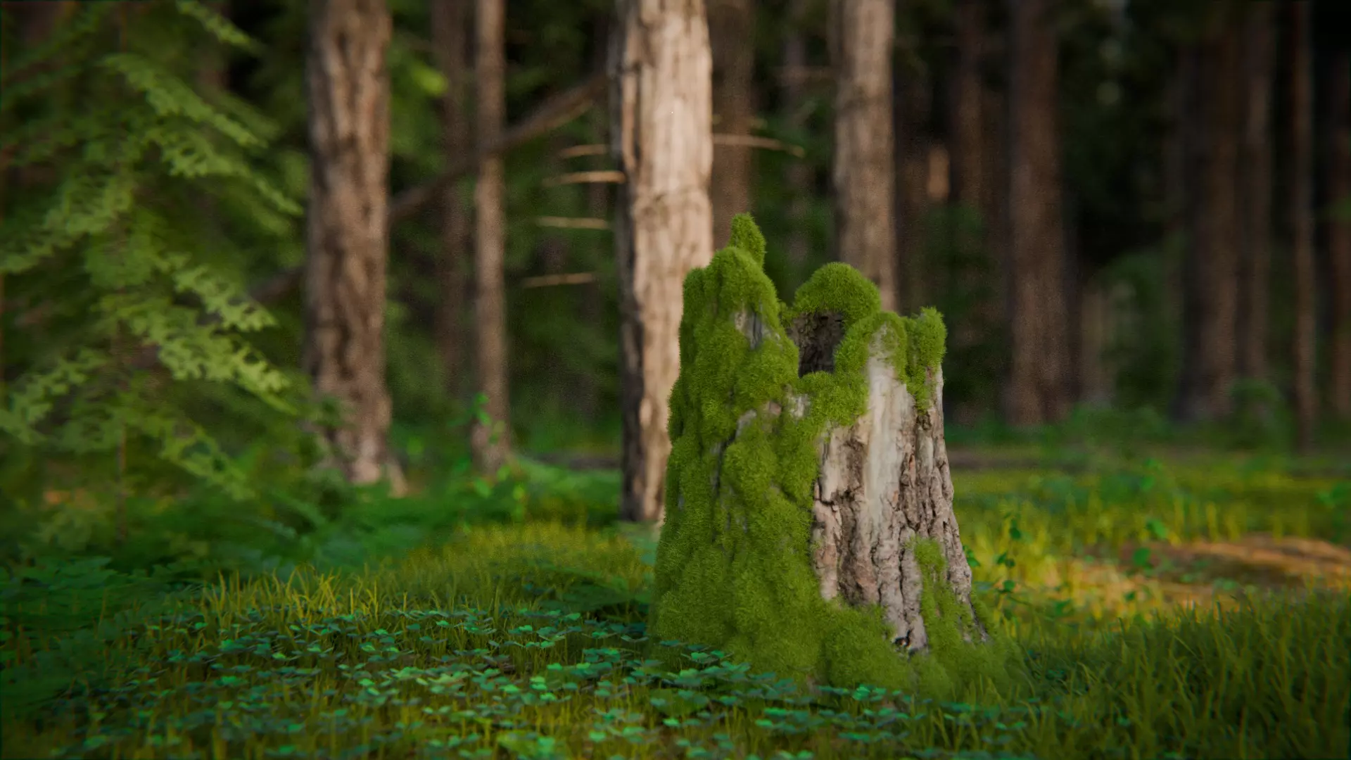 Tank in the Forest 3d Scene 3D model_2